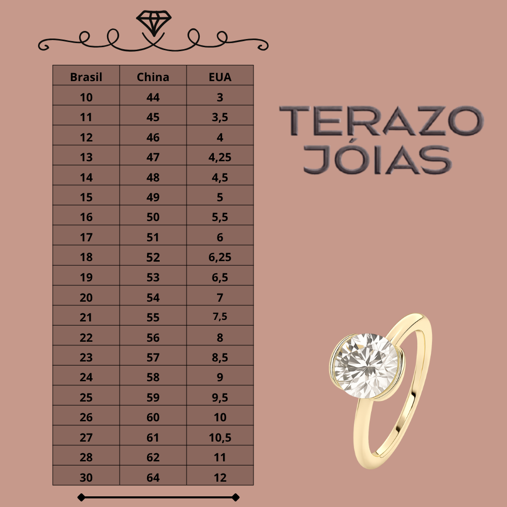 Anel Coroa com Moissanite – Prata 925