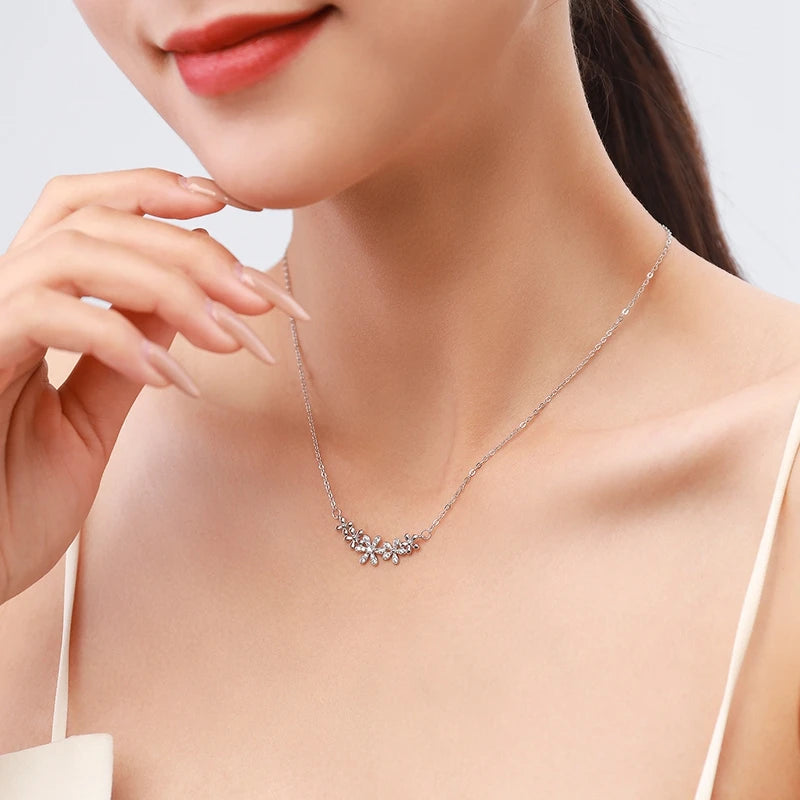 Conjunto Feminino Flor de Margarida – Prata 925 com Zircônia Cúbica Brilhante
