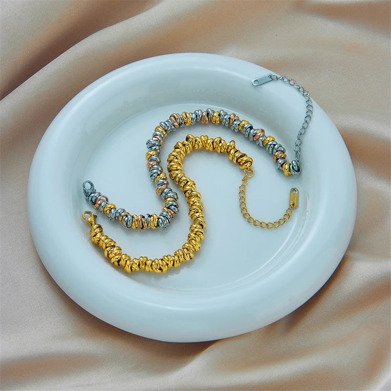 Pulseira Feminina Elos em Aço
