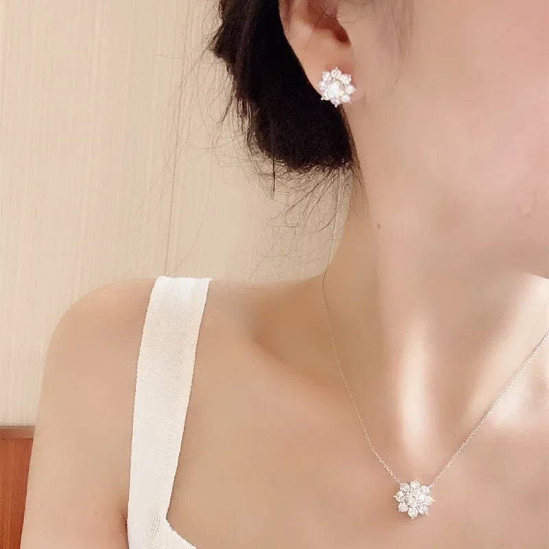 Conjunto de Joias Floratta em Prata 925 com Moissanite
