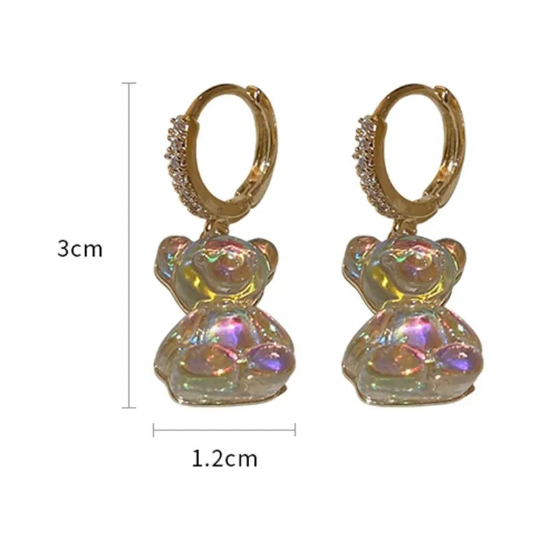 Brinco Urso Dourado com Zircônia