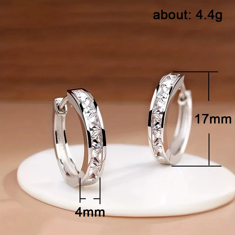 Argola Clássica com Zircônias