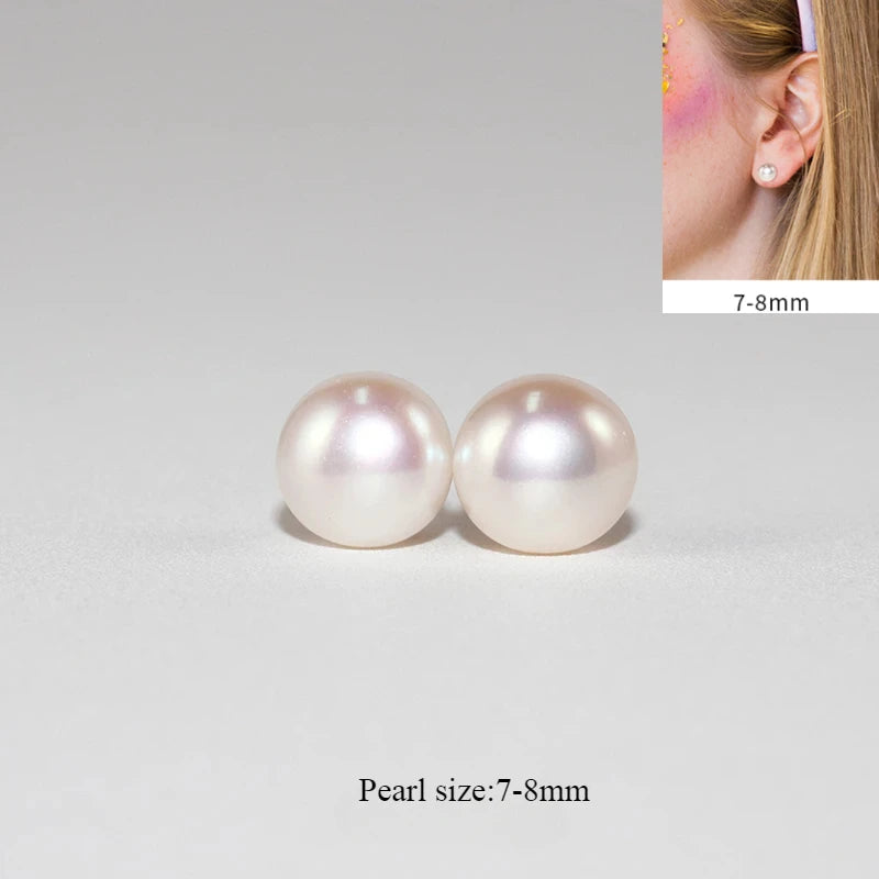 Brincos de Pérola Natural – Prata 925 Esterlina