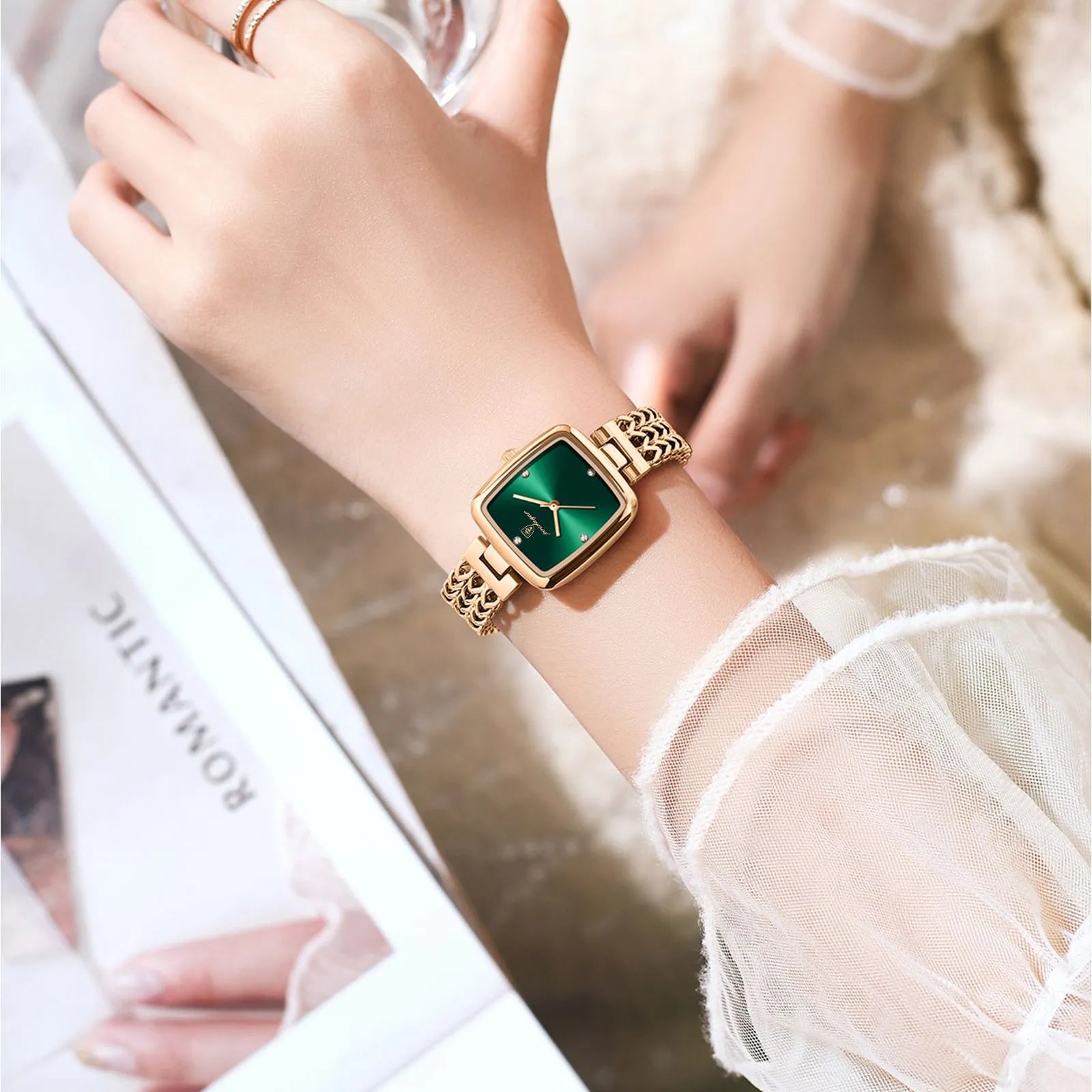 Relógio feminino Elite com pulseira em aço