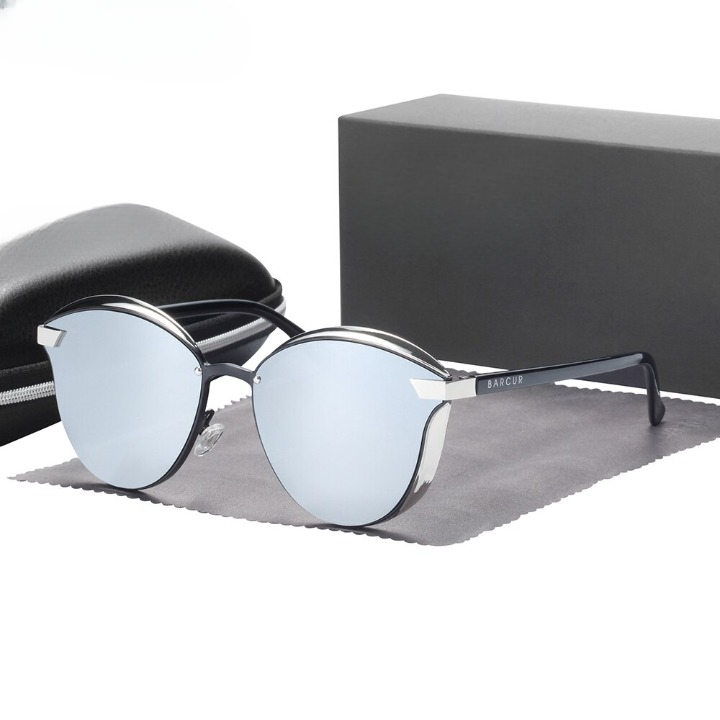 Óculos de Sol Feminino Catmore Redondo Polarizado com Proteção UV