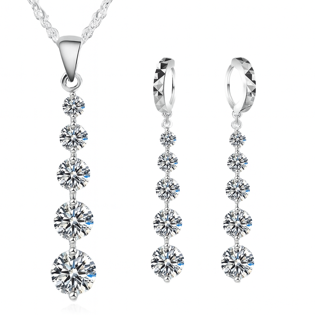 Conjunto Rafaela em prata 925 com Zircõnias