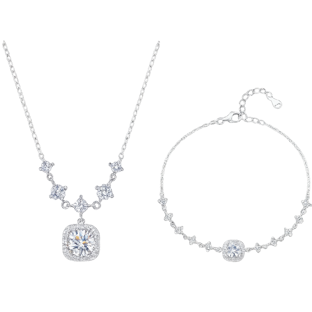 Conjunto de Joias Femininas em Prata 925