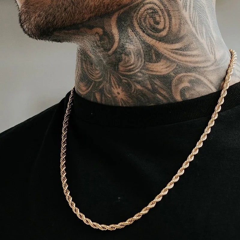 Colar Banhado a Ouro 24K cordão Baiano