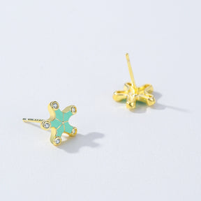 Brinco Estrela do Mar Prata  com Zircônias