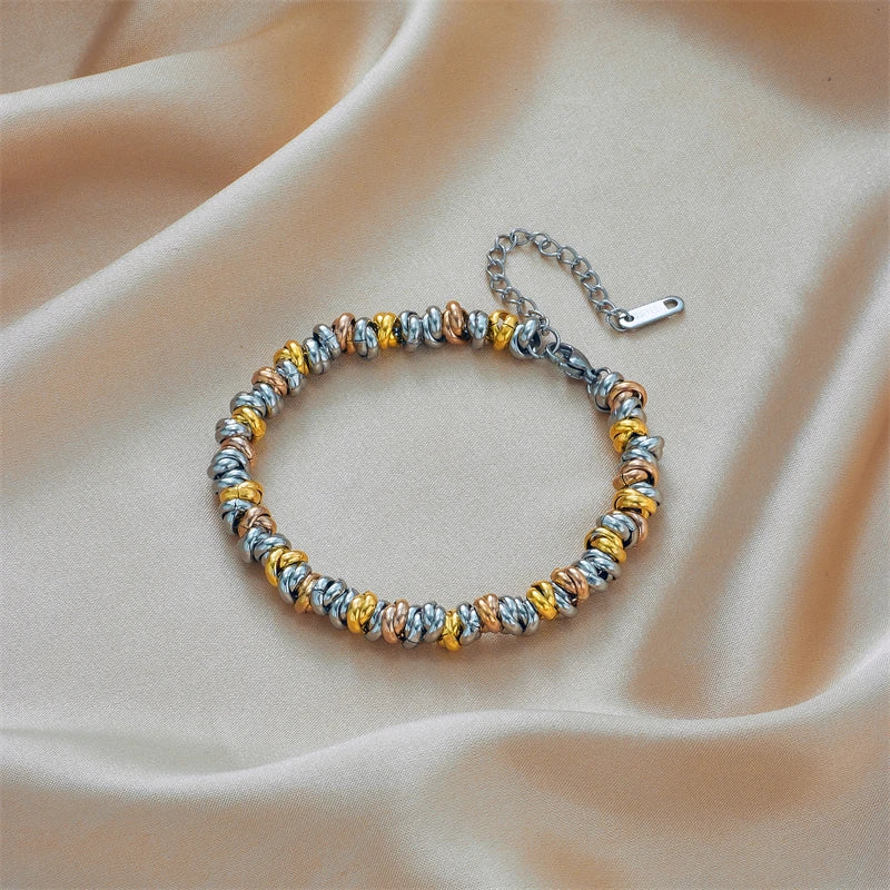 Pulseira Feminina Elos em Aço