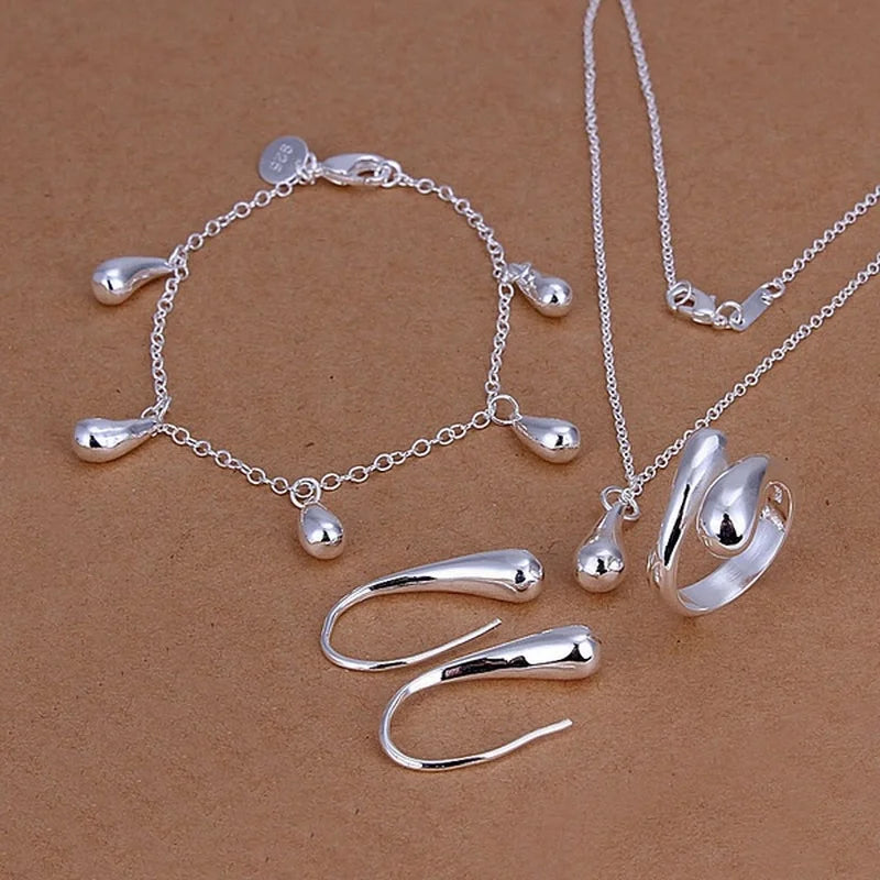 Conjunto Gota Prata 925