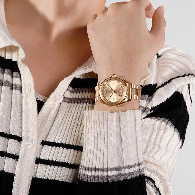 Relógio Elegance Feminino em Aço à Prova d’Água