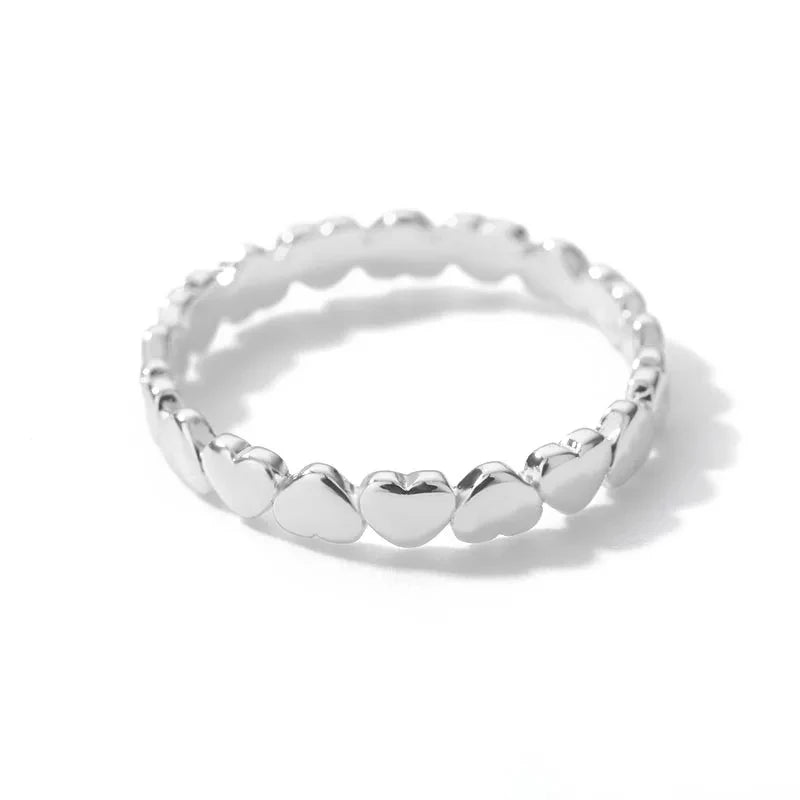 Anel Coração Dourado Feminino – Aço Inox Luxo