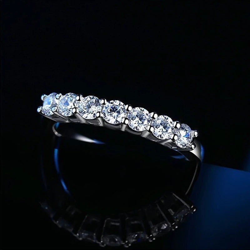 Anel de Noivado Feminino em Prata 925 com Moissanite