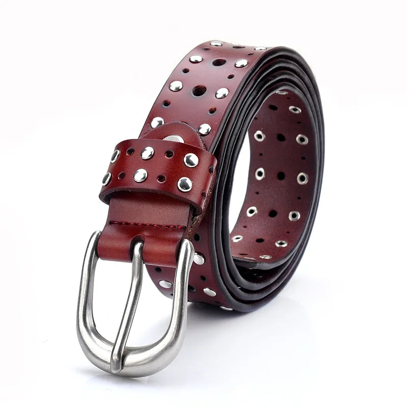 Cinto Casual em Couro – Fivela Metal