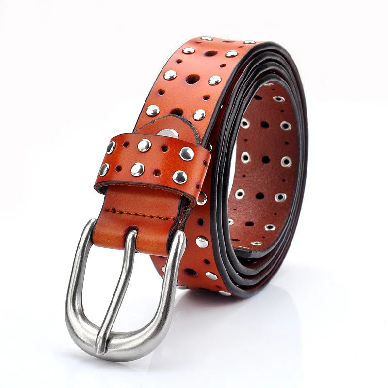 Cinto Casual em Couro – Fivela Metal