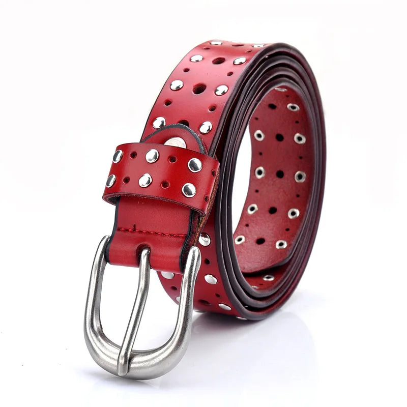 Cinto Casual em Couro – Fivela Metal