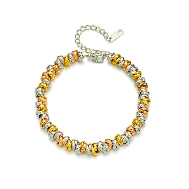 Pulseira Feminina Elos em Aço
