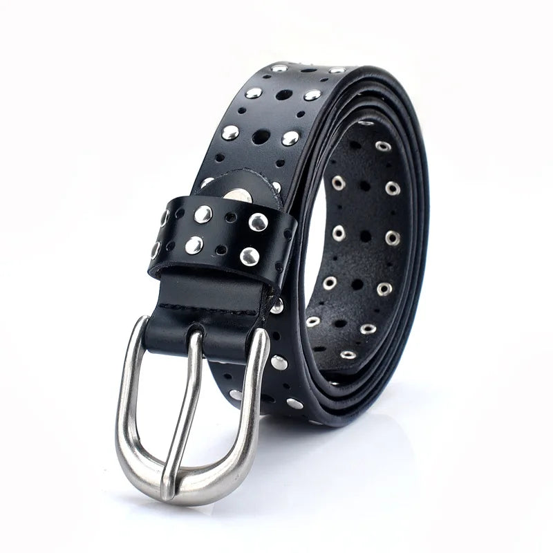 Cinto Casual em Couro – Fivela Metal