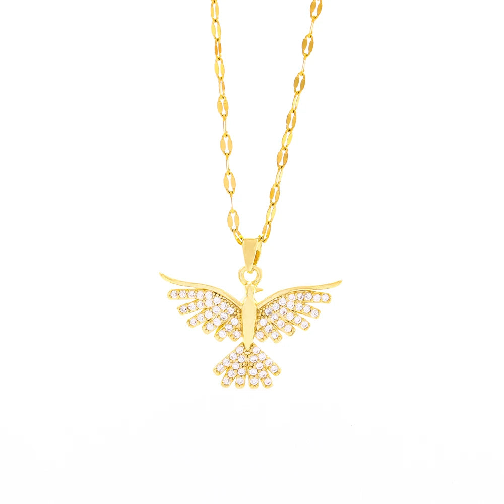 Colar Fênix Vintage Banho 18K – Aço Inox Feminino