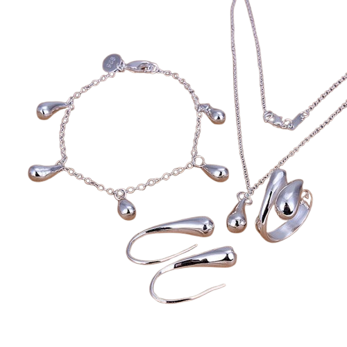 Conjunto Gota Prata 925